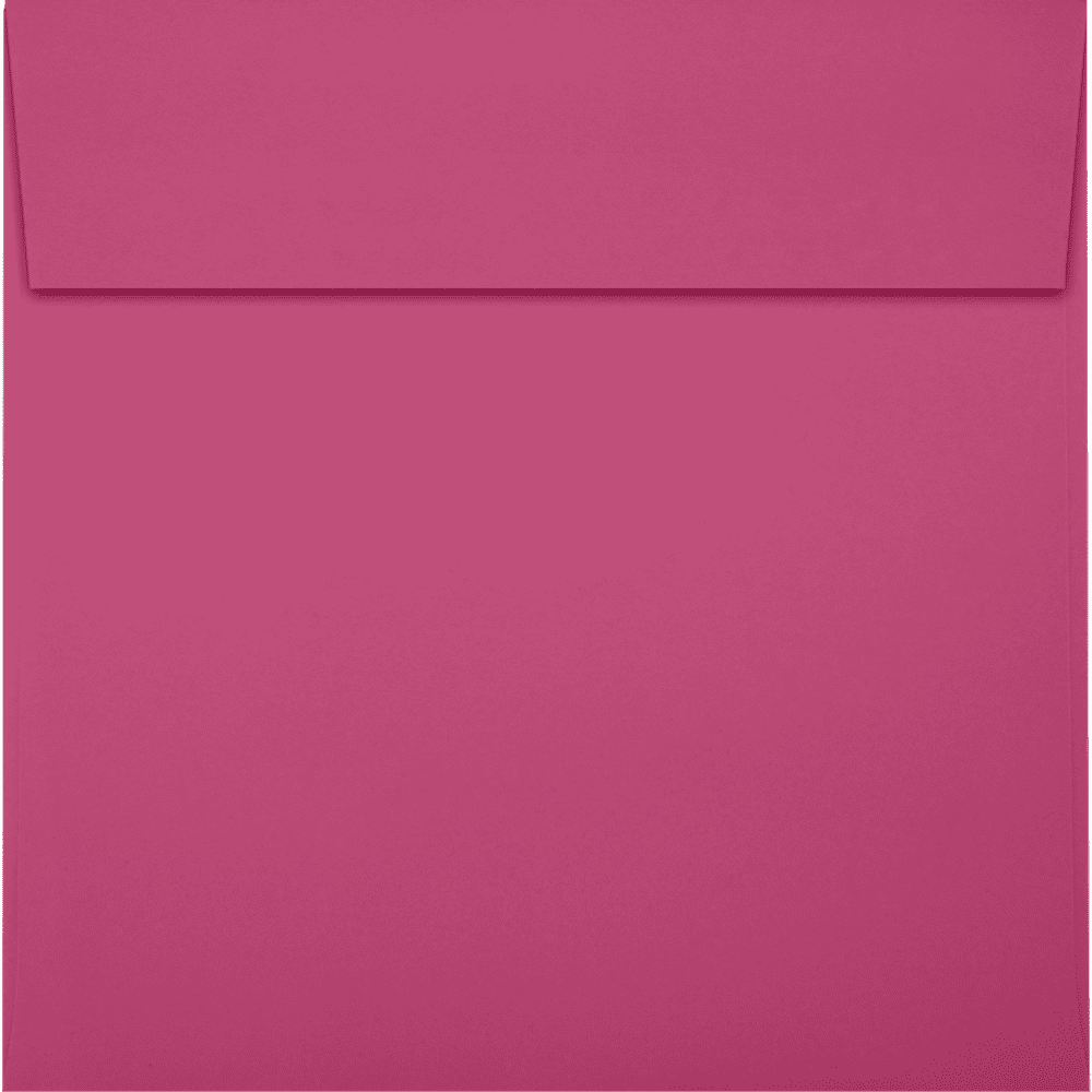 LUX Paper Square Invitation Peel & Press Envelopes, 6 1/2 x 6 1/2, Magenta Pink, 50 Pack