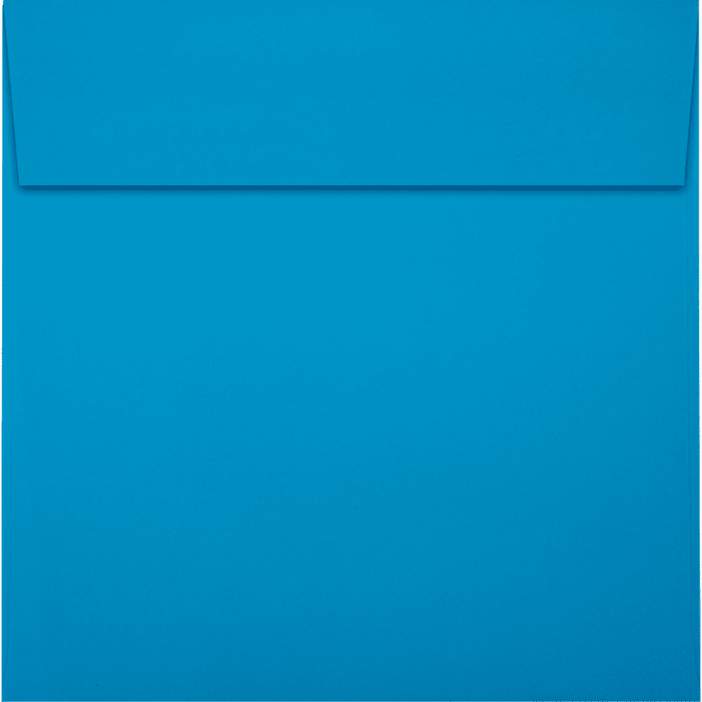 LUX Paper Square Invitation Peel & Press Envelopes, 6 1/2 x 6 1/2, Pool Blue, 50 Pack