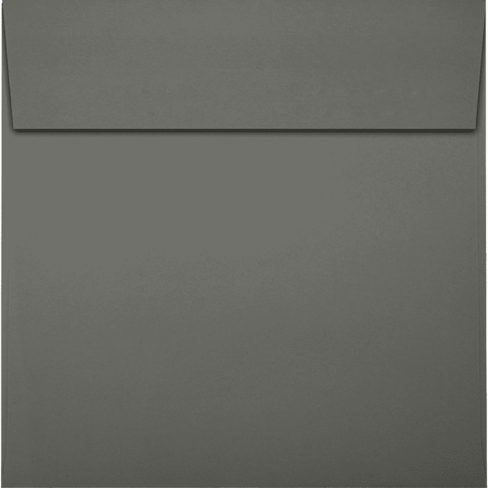 LUX Paper Square Invitation Peel & Press Envelopes, 6 1/2 x 6 1/2, Smoke Gray, 500 Pack