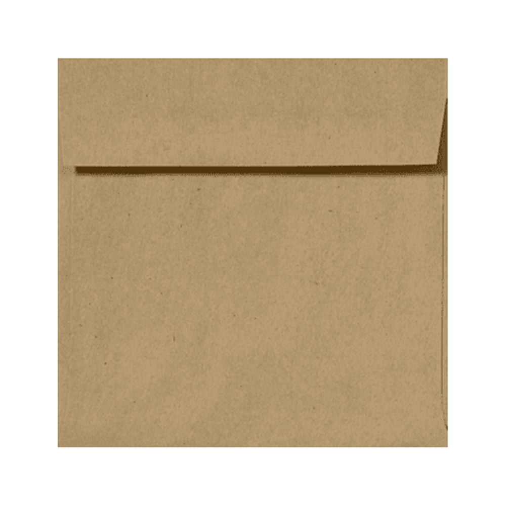 LUX Paper Square Invitation Peel & Press Envelopes, 70lb, 6 1/2 x 6 1/2, Grocery Bag Brown, 250 Pack