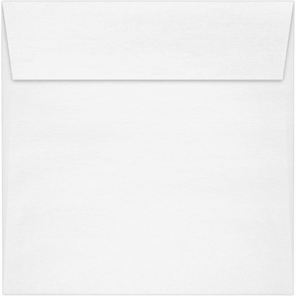 LUX Paper Square Invitation Peel & Press Envelopes, 80lb, 6 1/2 x 6 1/2, Crystal White Metallic, 500 Pack