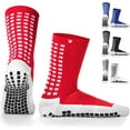 thumbnail image 1 of LUX Sports Anti Slip Calf Soccer Socks,Non Slip Football/Basketball/Hockey Sports Grip Pads Socks - Red, 1 of 5