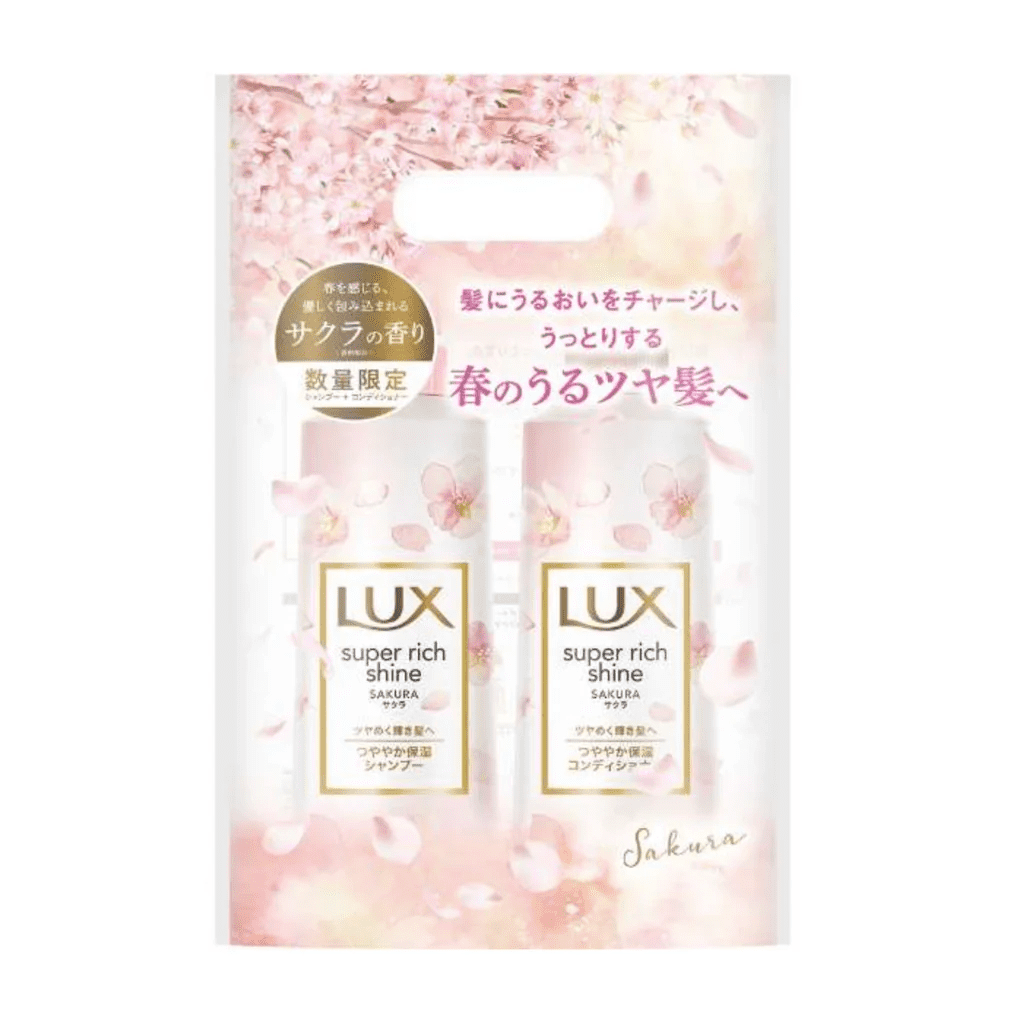 LUX Super Rich Shine Sakura Shampoo 400g and Conditioner