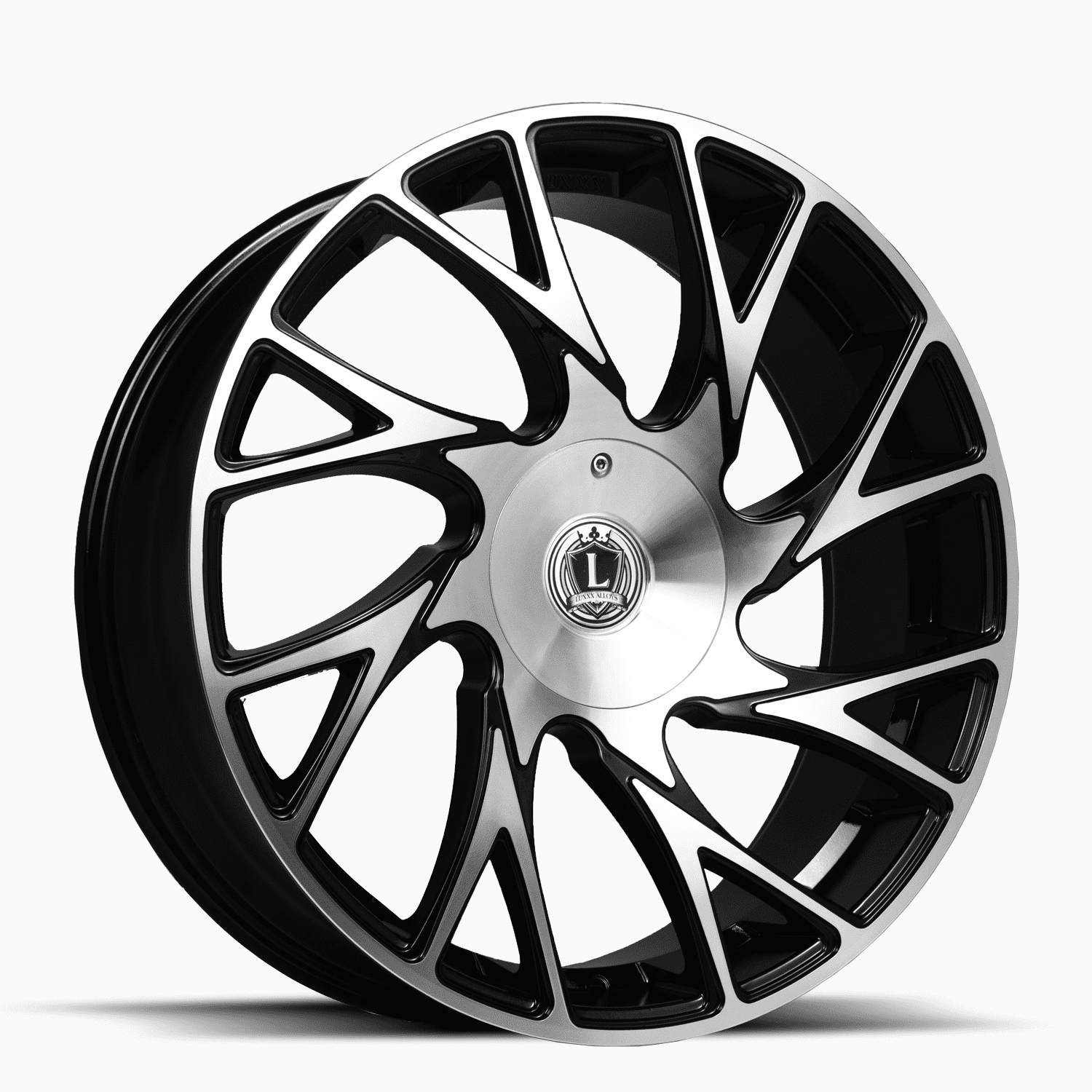 LUX32 22X9.5 5114.3/120 +33 73.1 Gloss Black Machined Face