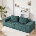 thumbnail image 1 of LUXAPA 107" Sofa Couch, Cloud Foam Sofa, Oversized Chenille Couch with Wide Armrests, 3-Seater Deep Seat, No Assembly Required, Compressed Living Room Furniture, Green, 1 of 13