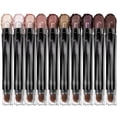 thumbnail image 1 of LUXAZA PRO Brown Eyeshadow Stick Makeup Set 10PCS, Neutral Shimmer And Matte Cream Eye Shadow Palette, Metallic Bronze Smoky Eyeliner Brightener Crayon Pencil Kit, Ideal Gift for Women -Ash Rose, 1 of 8