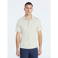thumbnail image 1 of Free Assembly Men's Cotton Button Front Polo Shirt with Short Sleeves, Sizes S-3XL, 1 of 5