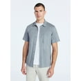 thumbnail image 1 of Free Assembly Men's Cotton Button Front Polo Shirt with Short Sleeves, Sizes S-3XL, 1 of 5
