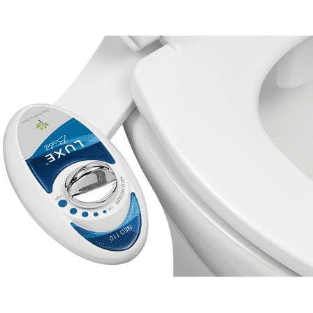 LUXE Bidet NEO 110 - Non-Electric Bidet Attachment, Adjustable Water Pressure, Rear Wash (Blue)