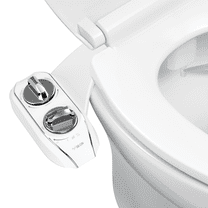 LUXE Bidet NEO 120 Plus – Next-Generation Bidet Toilet Seat Attachment with Innovative EZ-Lift Hinges and 360° Self-Cleaning Mode (Chrome)