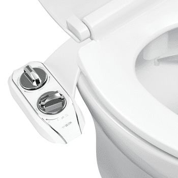LUXE Bidet NEO 120 Plus – Next-Generation Bidet Toilet Seat Attachment with Innovative EZ-Lift Hinges and 360° Self-Cleaning Mode (Chrome)