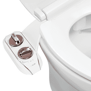 LUXE Bidet NEO 120 Plus – Next-Generation Bidet Toilet Seat Attachment with Innovative EZ-Lift Hinges and 360° Self-Cleaning Mode (Rose Gold)