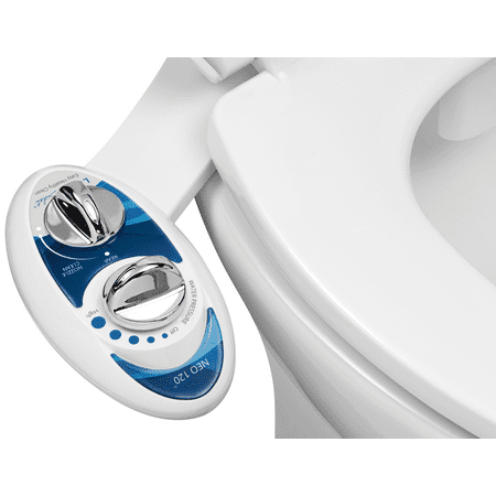 Luxe - Neo 120 Non-Electric Self-Cleaning Nozzle Universal Fit Bidet Toilet Attachment - Blue