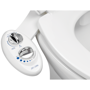 LUXE Bidet Neo 120 Luxury Fresh Water Self-Cleaning Non-Electric Bidet Attachment, White