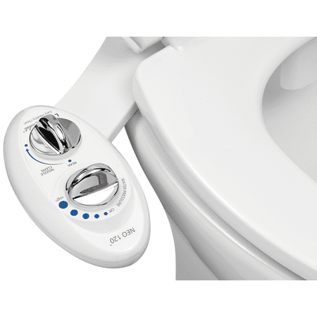 Luxe - Neo 120 Non-Electric Self-Cleaning Nozzle Universal Fit Bidet Toilet Attachment - White
