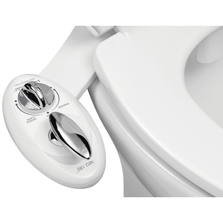 Luxe - Neo 180 Non-Electric Self-Cleaning Nozzle Universal Fit Bidet Toilet Attachment - White