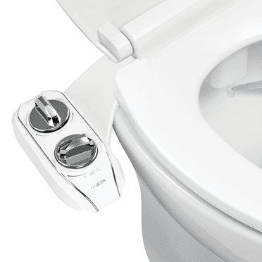 LUXE Bidet NEO 185 Plus – Dual Nozzle, Bidet Attachment, EZ-Lift Hinges, 360° Self-Clean (Chrome)