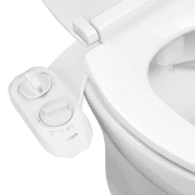 LUXE Bidet NEO 185 Plus – Next-Generation Bidet Toilet Seat Attachment with Innovative EZ-Lift Hinges, Dual Nozzles, and 360° Self-Cleaning Mode (White)