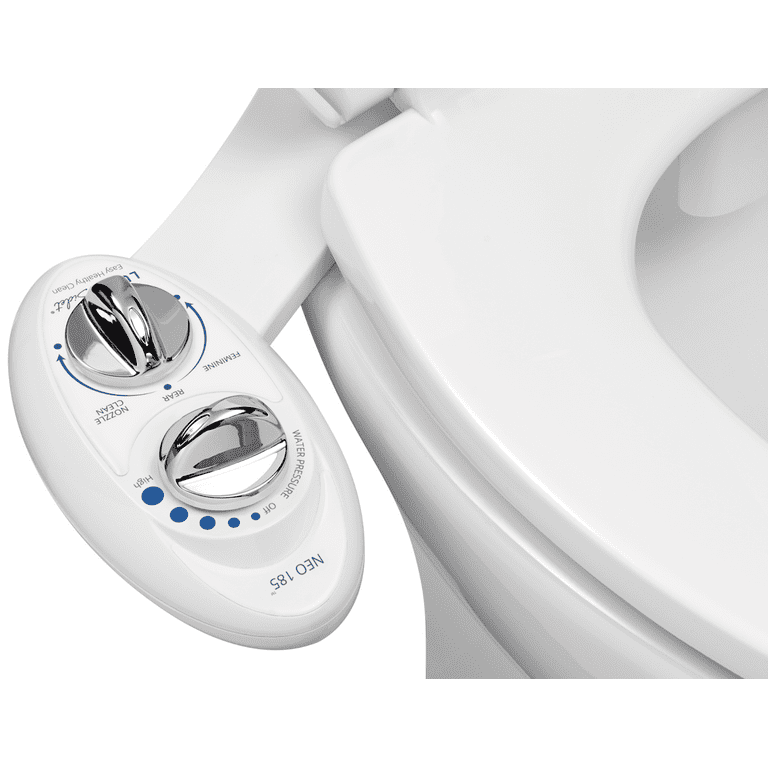  Clear Rear Bidet Attachment & LumiLux Toilet Light (1