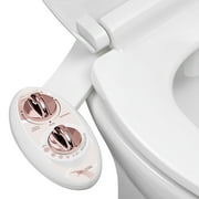 LUXE Bidet NEO 185 Self Cleaning Nozzle Fresh Water Non-Electric Bidet Toilet Attachment (Rose Gold)