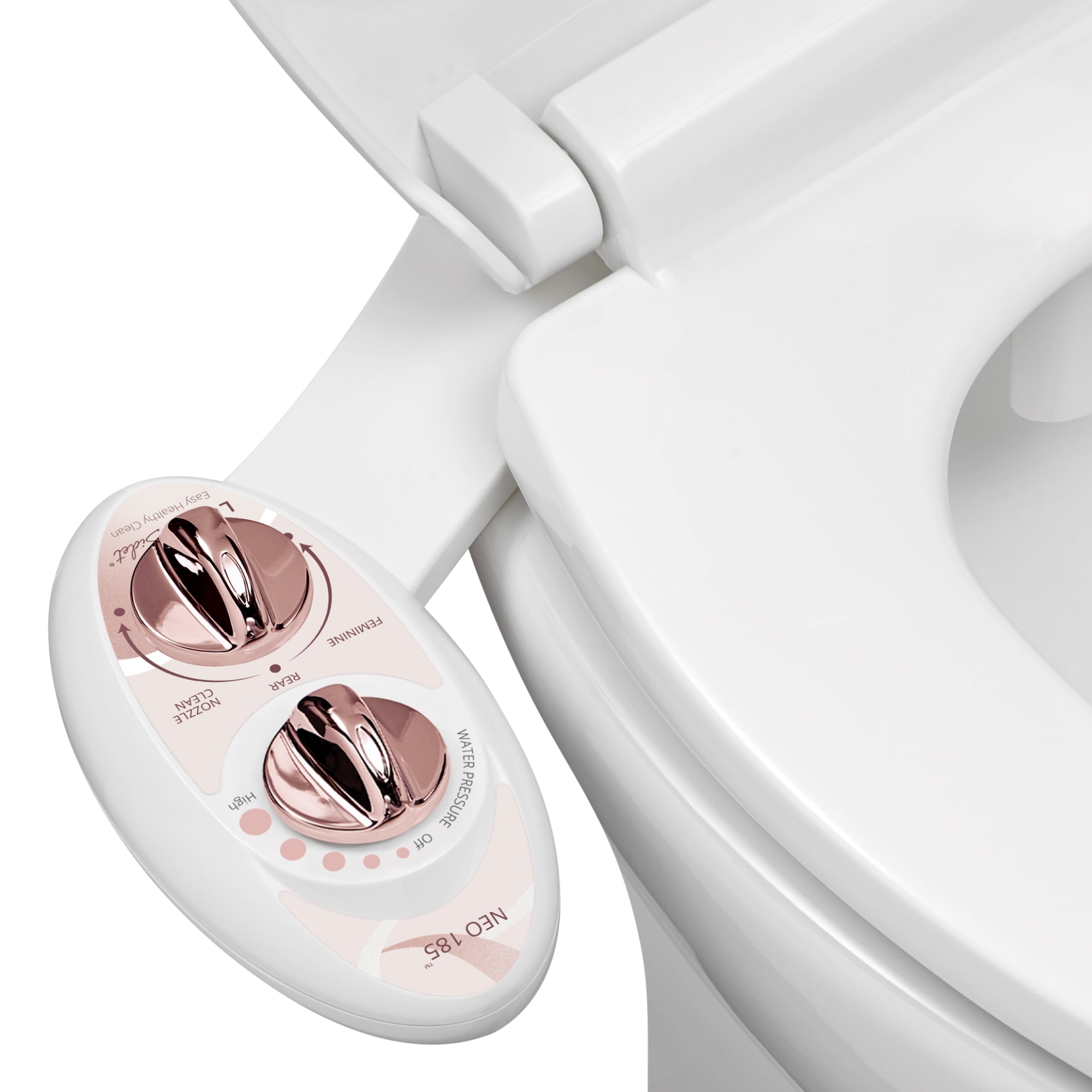LUXE Bidet NEO 185, Rose Gold, SelfCleaning, NonElectric, Fresh Water