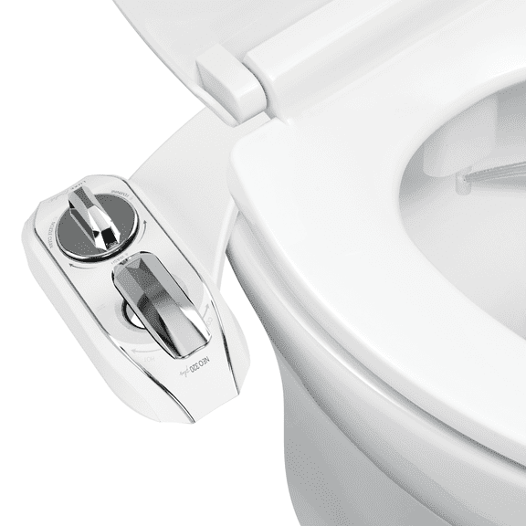 LUXE Bidet NEO 320 Plus – Warm Water Bidet Attachment, EZ-Lift Hinges, 360° Self-Clean (Chrome)