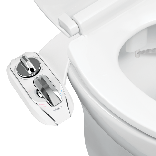 LUXE Bidet NEO 320 Plus Warm Water Bidet Attachment, EZLift Hinges