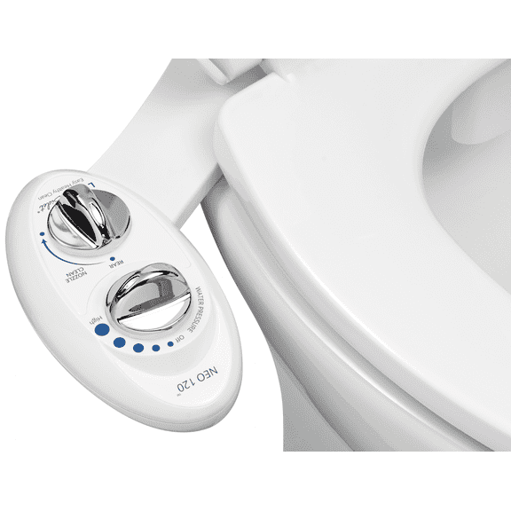 LUXE Bidet Neo 120 Luxury Fresh Water Self-Cleaning Non-Electric Bidet Attachment, White