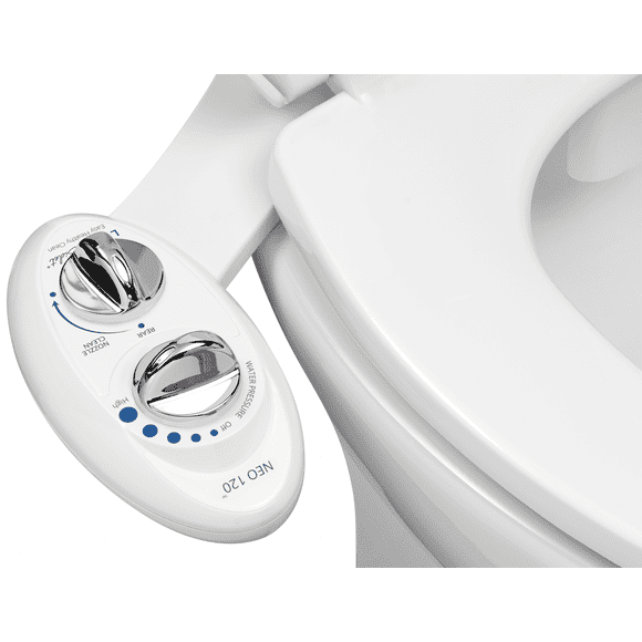 LUXE Bidet Neo 120 Luxury Fresh Water Self-Cleaning Non-Electric Bidet Attachment, White