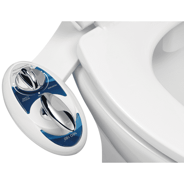 LUXE Bidet Neo 180 Luxury Fresh Water Dual-Nozzle Self-Cleaning Non-Electric Bidet Attachment, blue