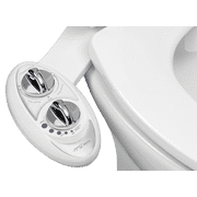 LUXE Bidet W85 Dual Nozzle, Non-Electric Bidet Attachment for Toilet Seat, Self-Cleaning, Rear and Feminine Wash (Pearl Gray)