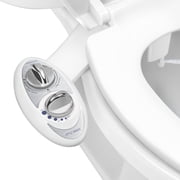 LUXE Bidet W85 Dual Nozzle, Non-Electric Bidet Attachment for Toilet Seat, Self-Cleaning, Rear and Feminine Wash Pearl Gray