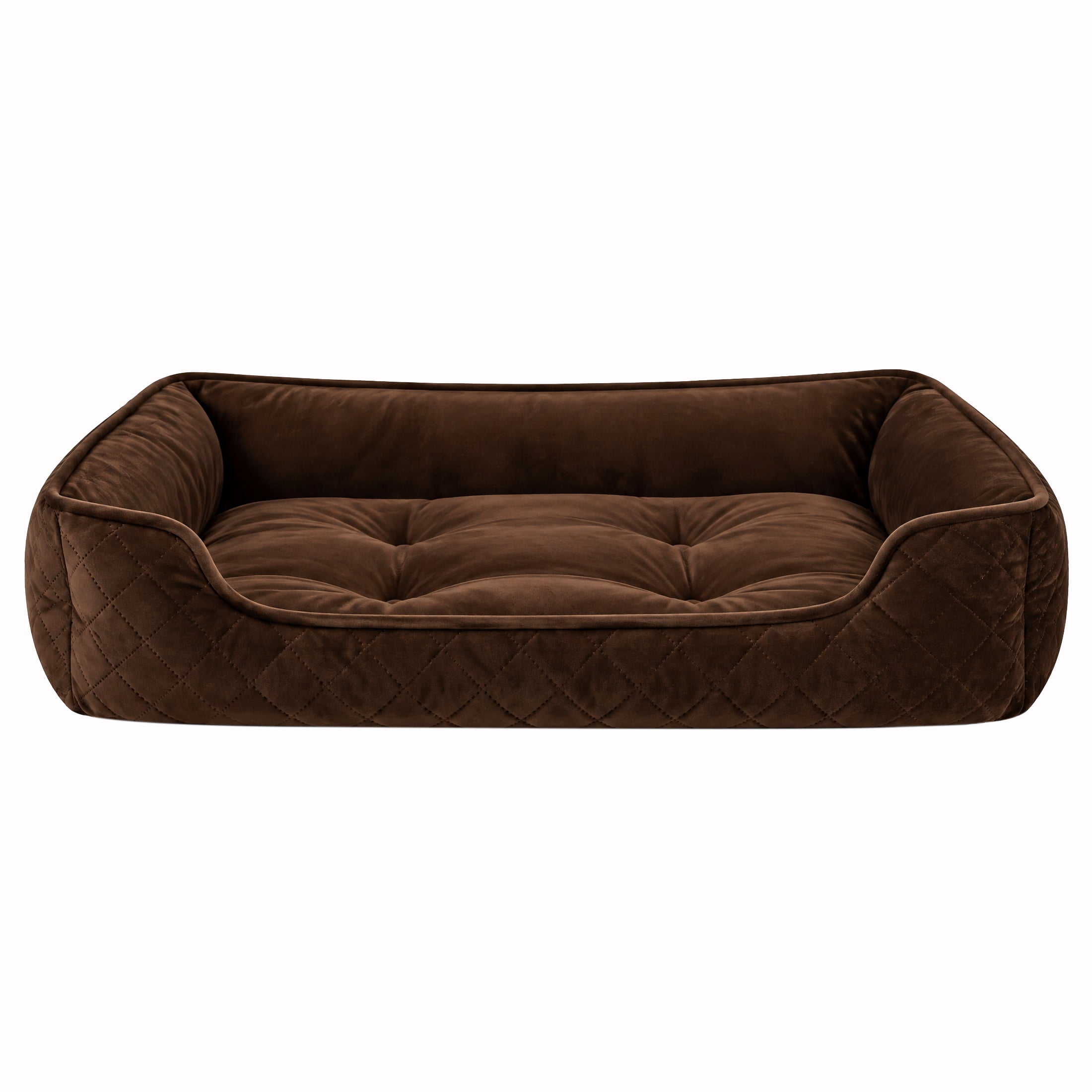 Vibrant Life Medium Signature Cuddler Pet Bed, Brown, 22" x 27"