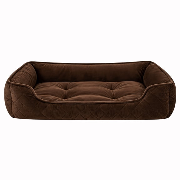 Vibrant Life Medium Signature Cuddler Pet Bed, Brown, 22" x 27"