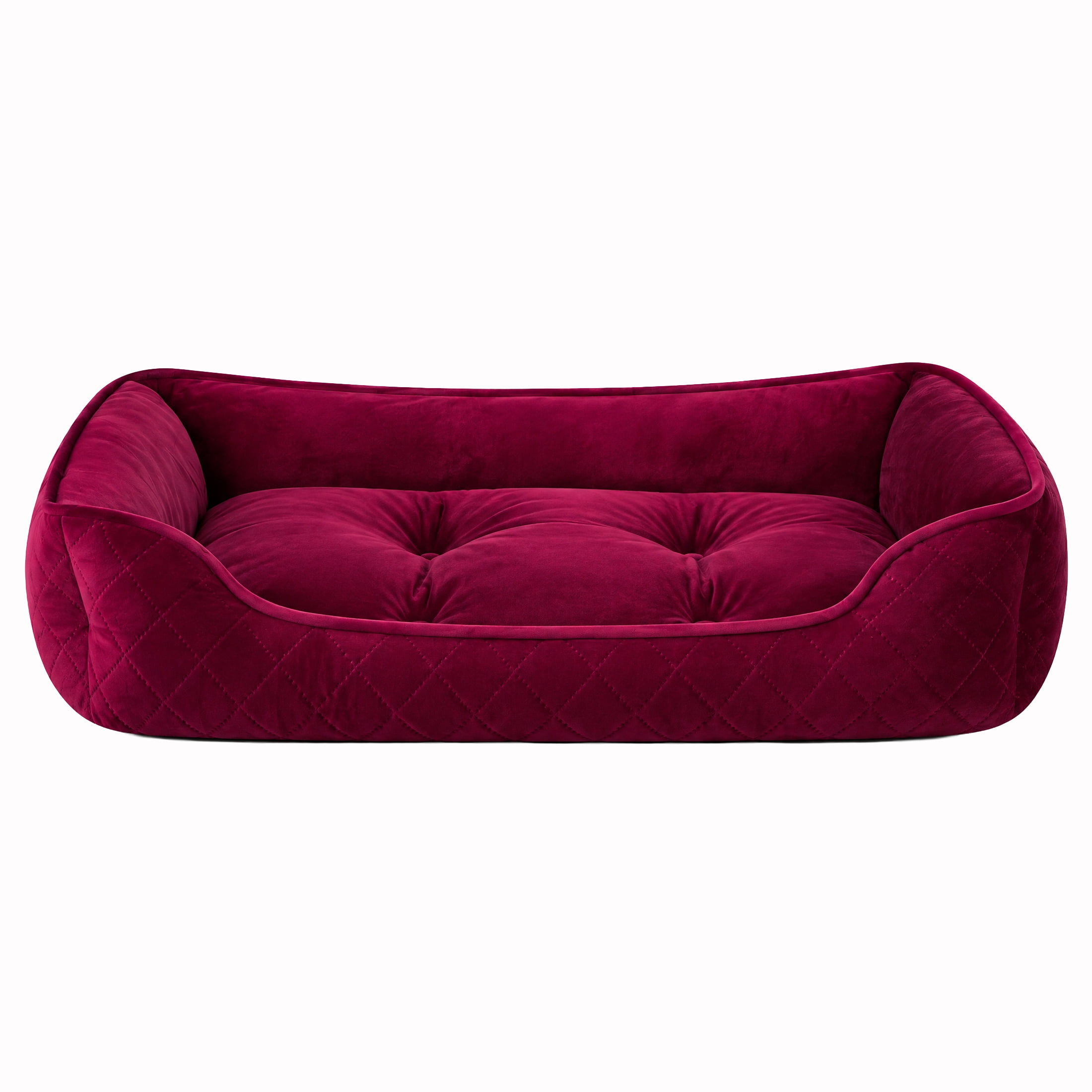 Vibrant Life Medium Signature Cuddler Pet Bed, Red, 22" x 27"