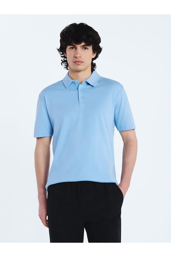 Mens Cotton Polo Shirt with Short Sleeves, Sizes XS-3XL