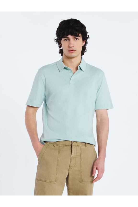 Mens Cotton Polo Shirt with Short Sleeves, Sizes XS-3XL