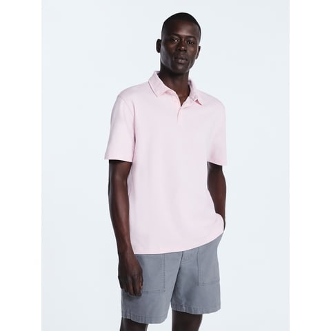 Mens Cotton Polo Shirt with Short Sleeves, Sizes XS-3XL