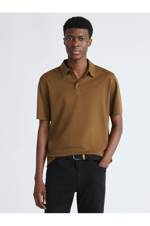 Mens Cotton Polo Shirt with Short Sleeves, Sizes XS-3XL