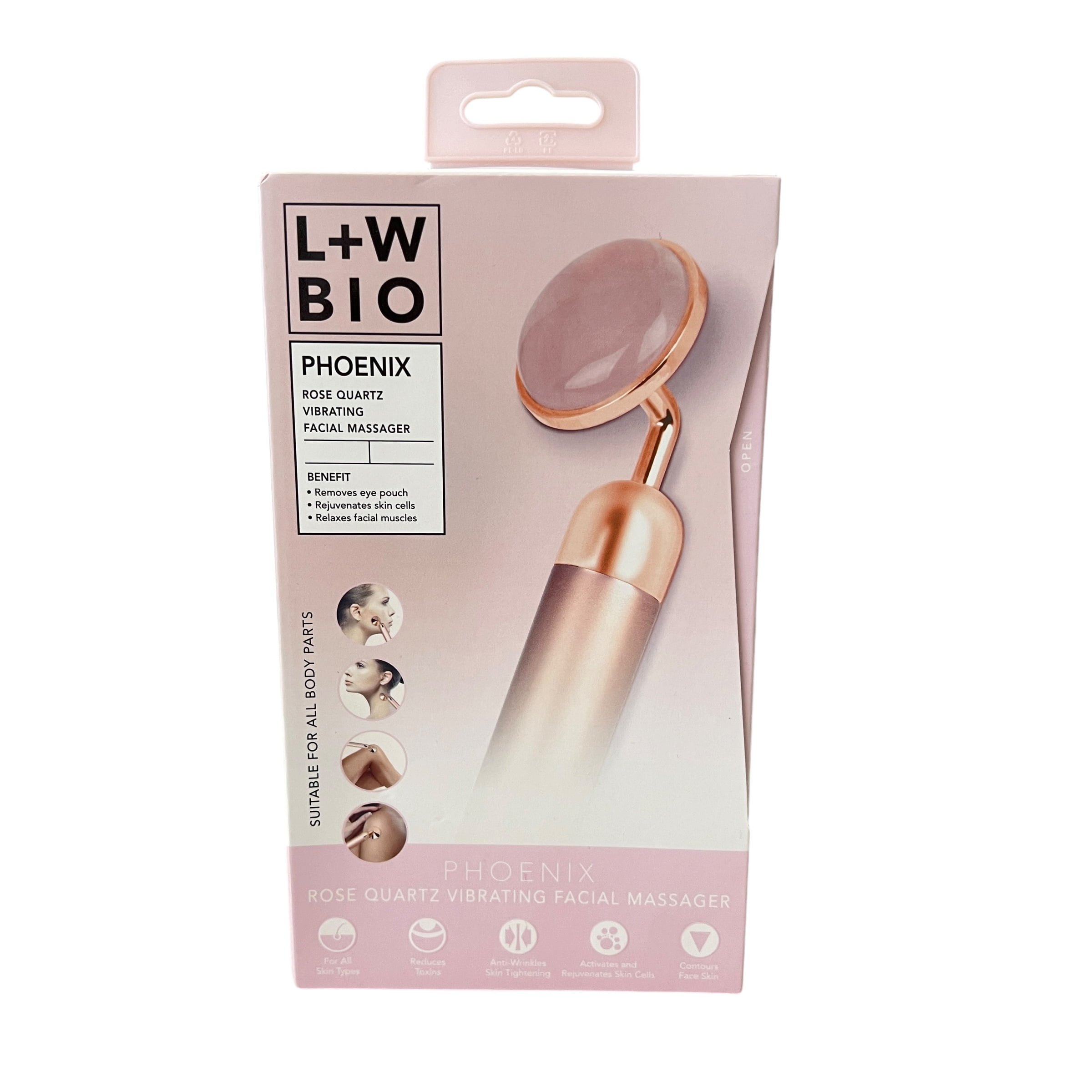 LUXE + ROSE - PHOENIX - Rose Quartz Vibrating Facial Roller