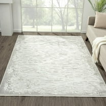 LUXE WEAVERS Artistic Textured Metallic Area Rug,Cream,4'X5'