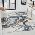 thumbnail image 1 of LUXE WEAVERS Marble Effect Abstract Blue 6x9 Area Rug for Living Room, 1 of 11