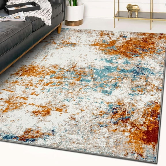 LUXE WEAVERS Modern Abstract Multi 8x10 Area Rug for Living Rooms and Bedroom