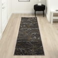 thumbnail image 1 of LUXE WEAVERS Modern Abstract Nature Black 2x8 Runner Rug, Non-Shedding Hallway Carpet, 1 of 8