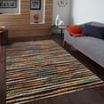 thumbnail image 1 of LUXE WEAVERS Modern Rainbow 5x7 Multicolor Striped Area Rug, 1 of 7