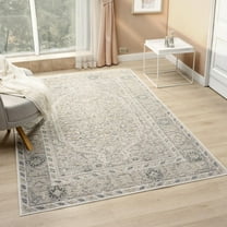 LUXE WEAVERS Bohemian Medallion Gray 5x7 Area Rug Textured Carpet