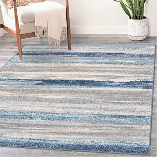 LUXE WEAVERS Tower Hill Abstract Blue 4x5 Area Rug