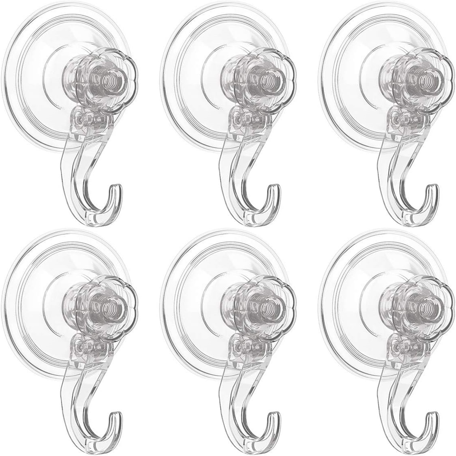 LUXEAR Adhesive Hooks, No Trace Heavy Duty Nano Shower Hooks Window