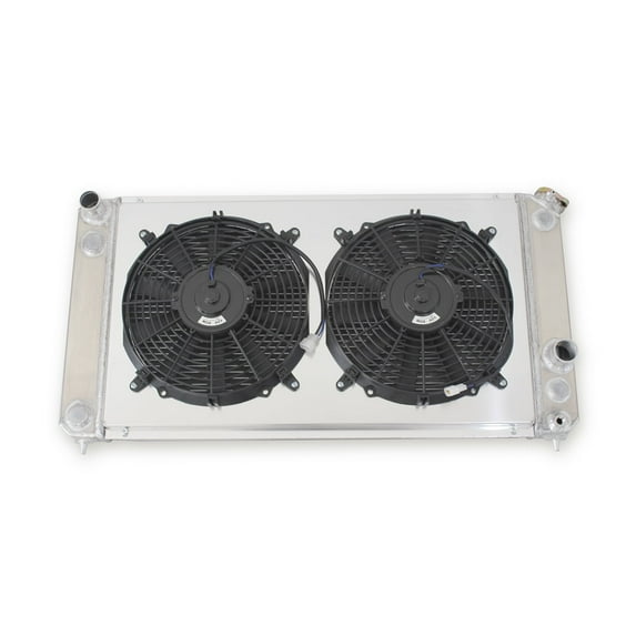 LUXERAD 4Row Radiator whith Shroud Fan Full Aluminum For 1986-2005 2000 Chevy S10 LS Swap 26.3" W Core