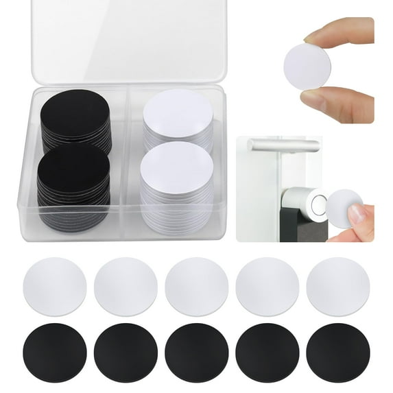 LUXERAD 50 Pcs NFC Stickers Tags with Adhesive Back – 25mm Rewritable NFC Cards (NTAG215 Chip, 504 Bytes)